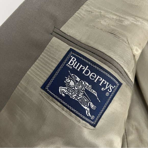 Burberry Blazer Mens Large Grey Button Up Formal Pure Wool Wedding Suit Tuxedo - Picture 4 of 14